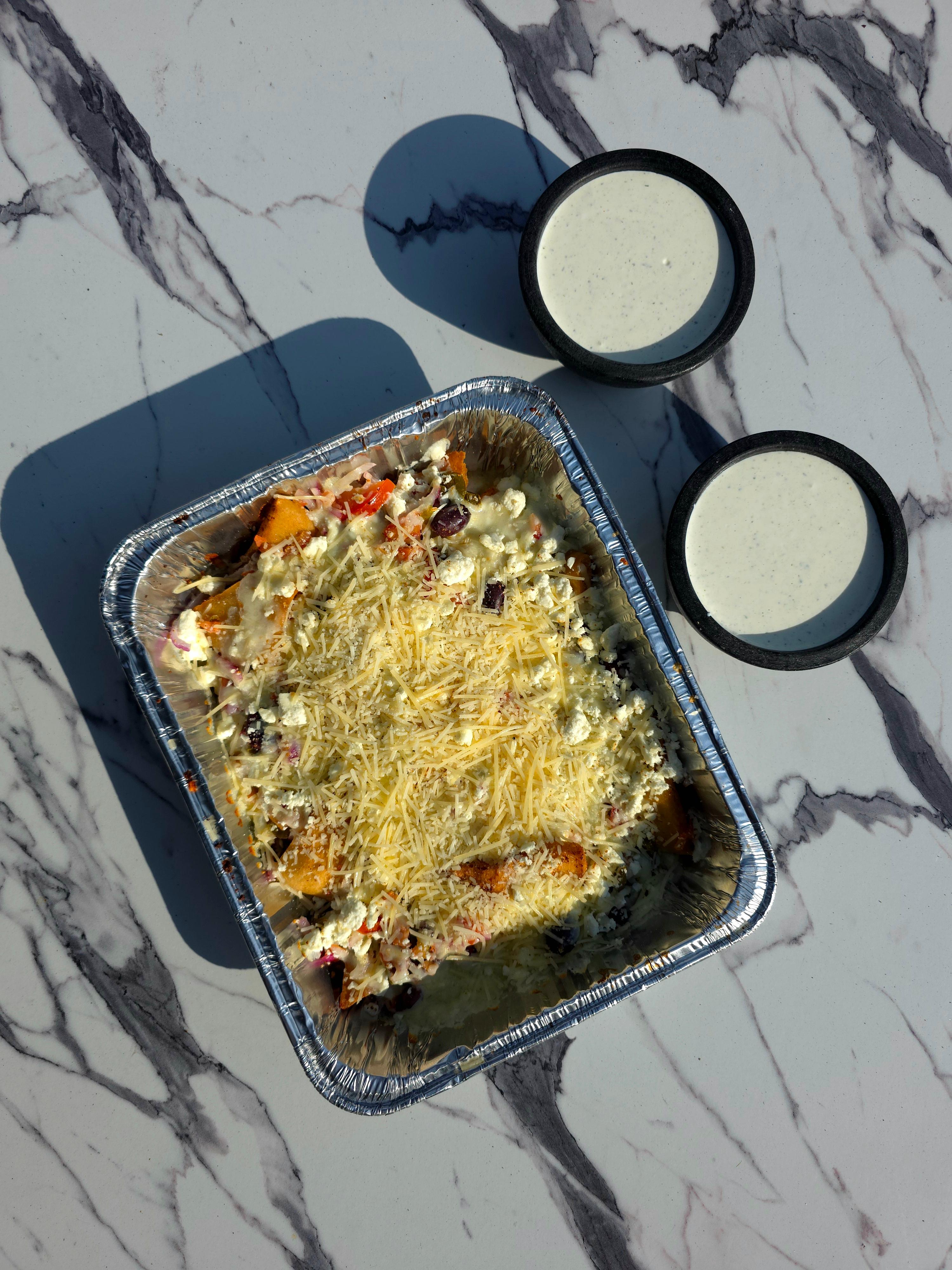 Super Greek Nachos.