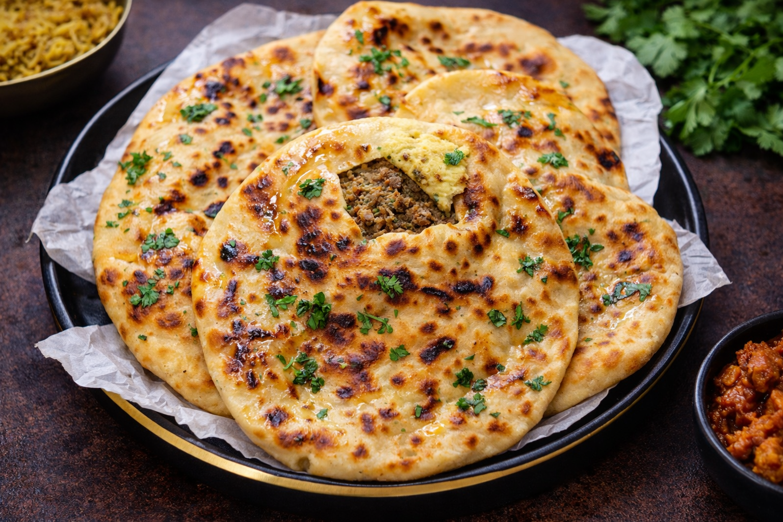 Chicken Keema Naan.