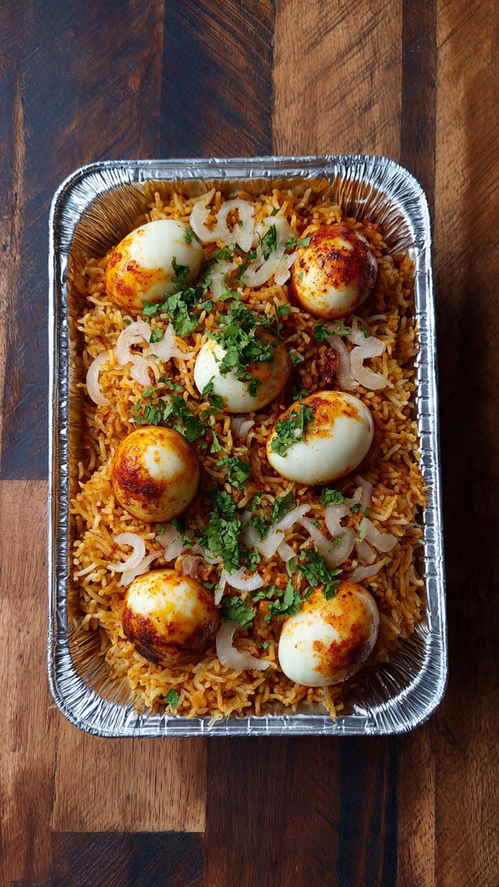Party Tray - Aura Egg Biryani.