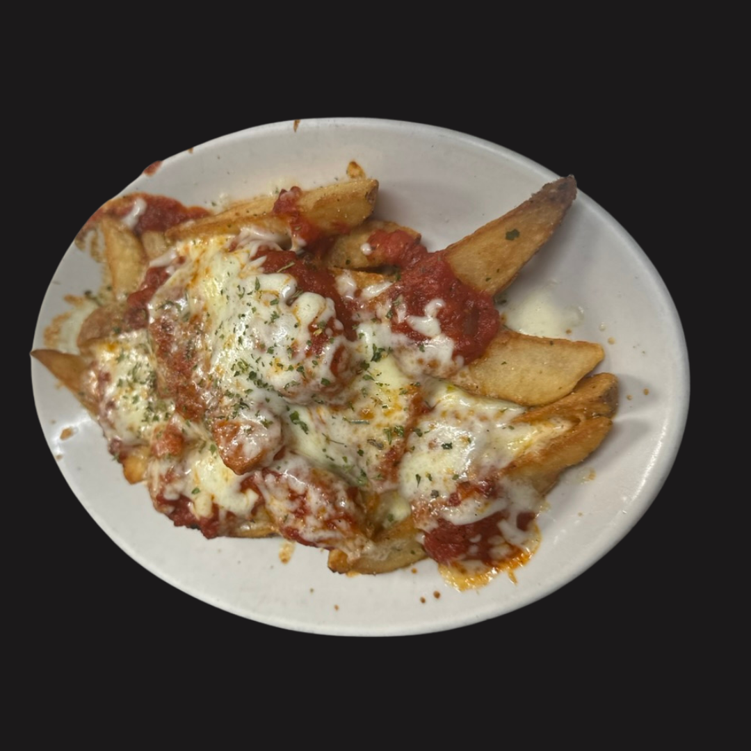 Loaded Cheesy Pizza Wedge Fries.