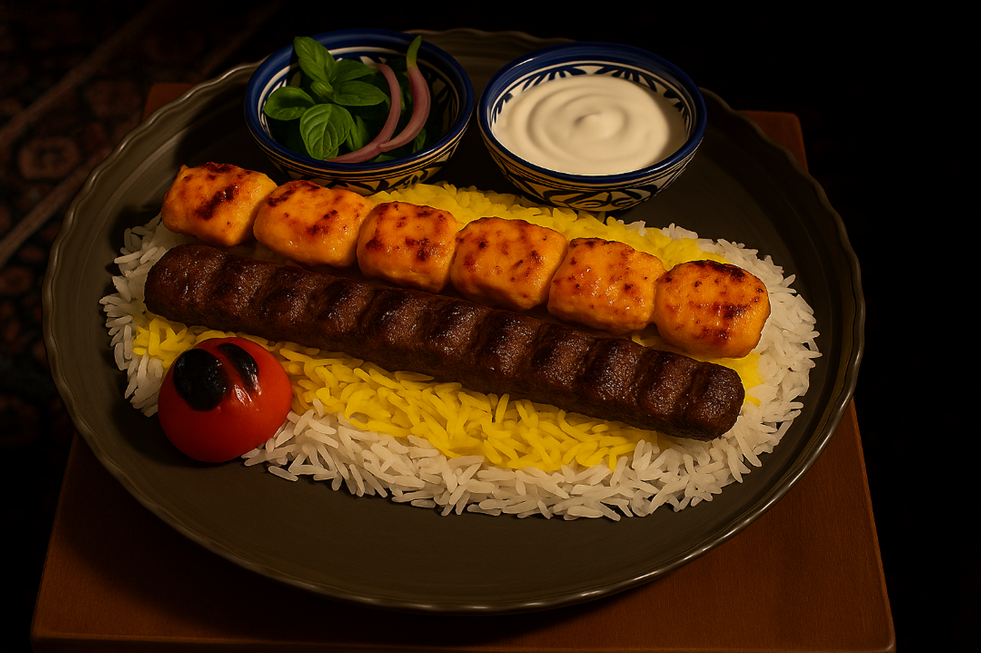 Chicken & Koobideh.