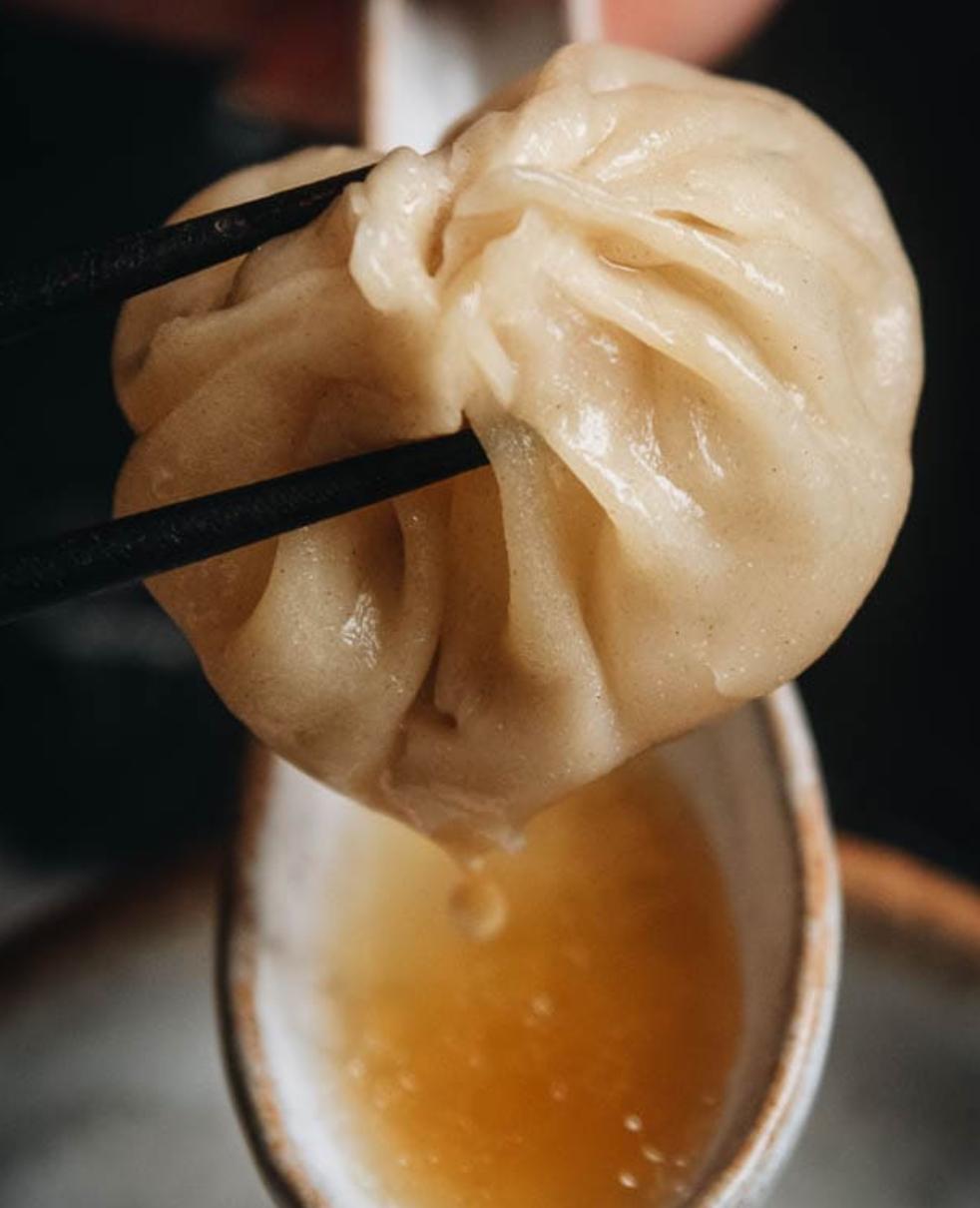 Steamed Vegetarian Dumplings.