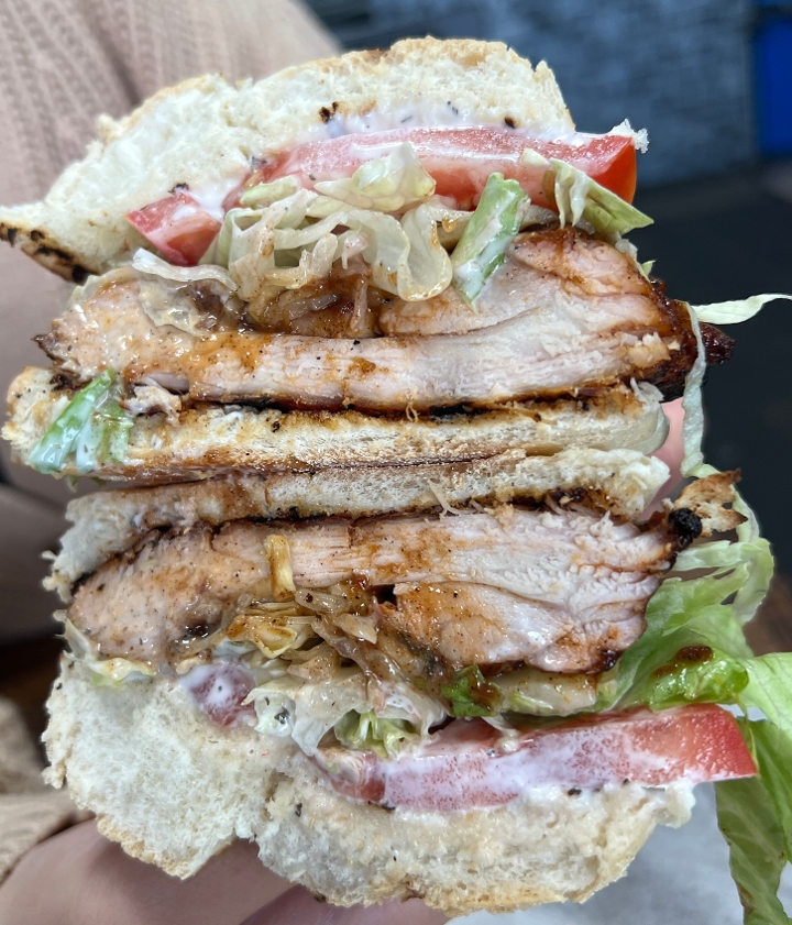 Chicky's Jerk Chicken Sandwich.