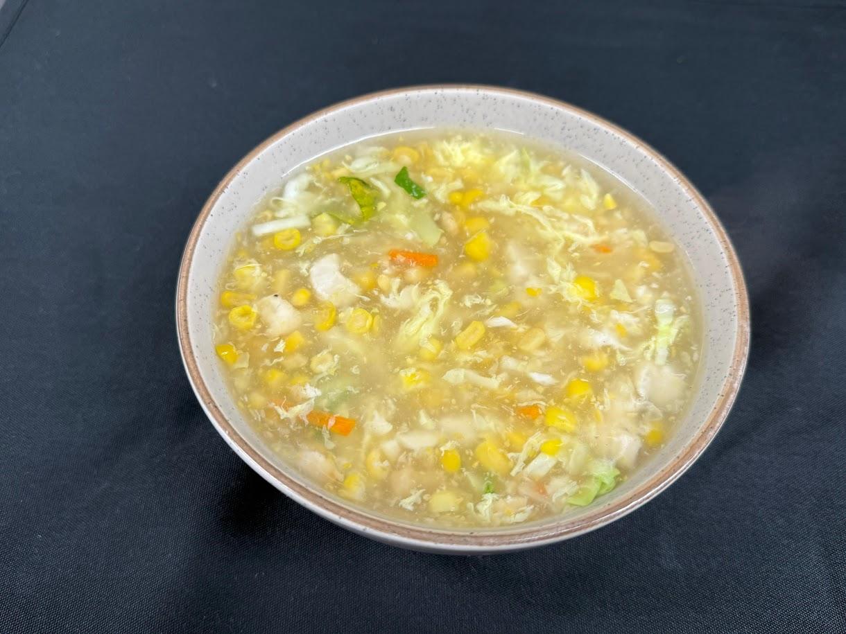 Sweet Corn Soup (vegan).