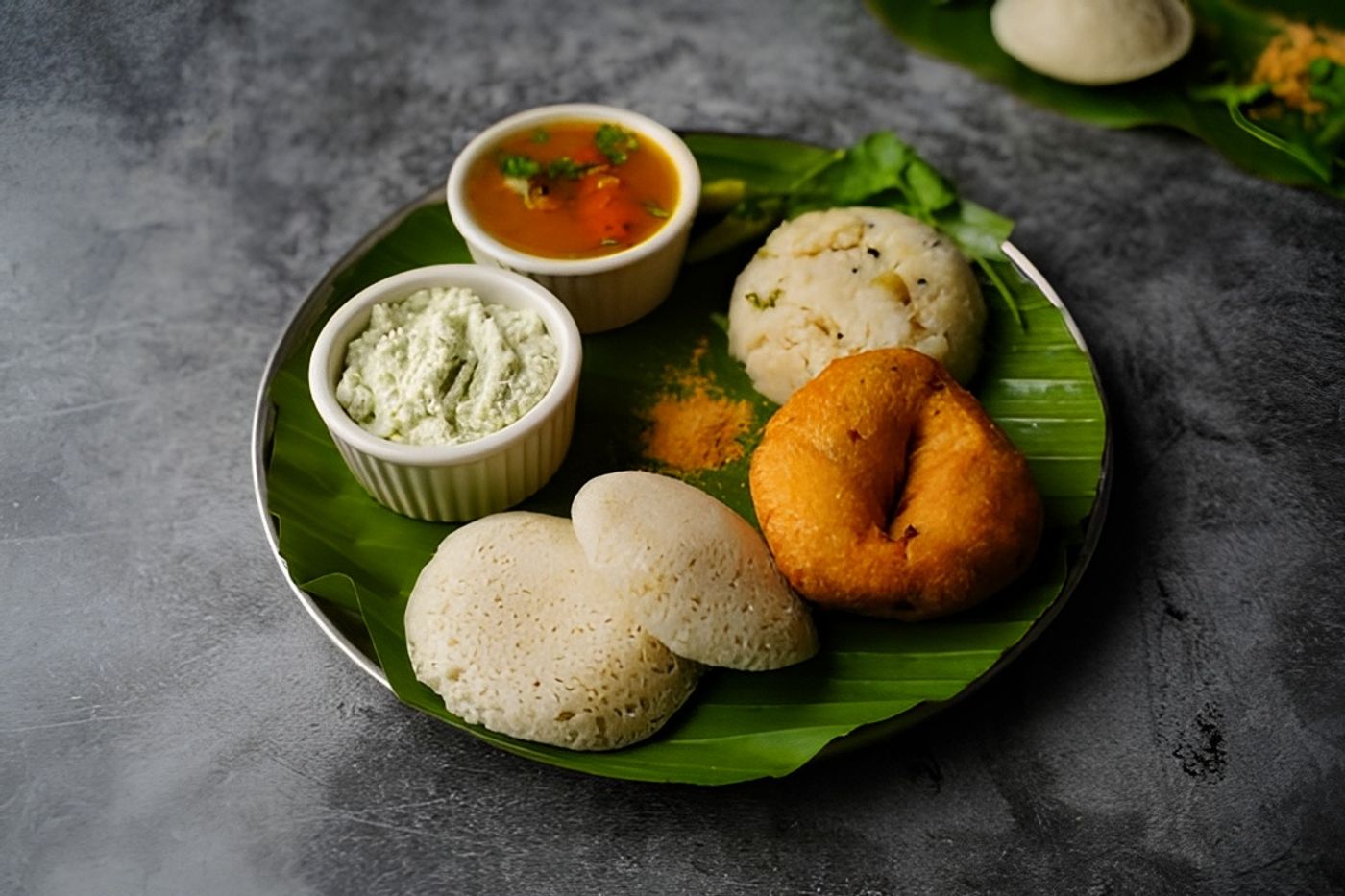 Mini Tiffin Combo ( idli(1),Medu vada(1),Pongal (8oz),Mini Dosa(1).