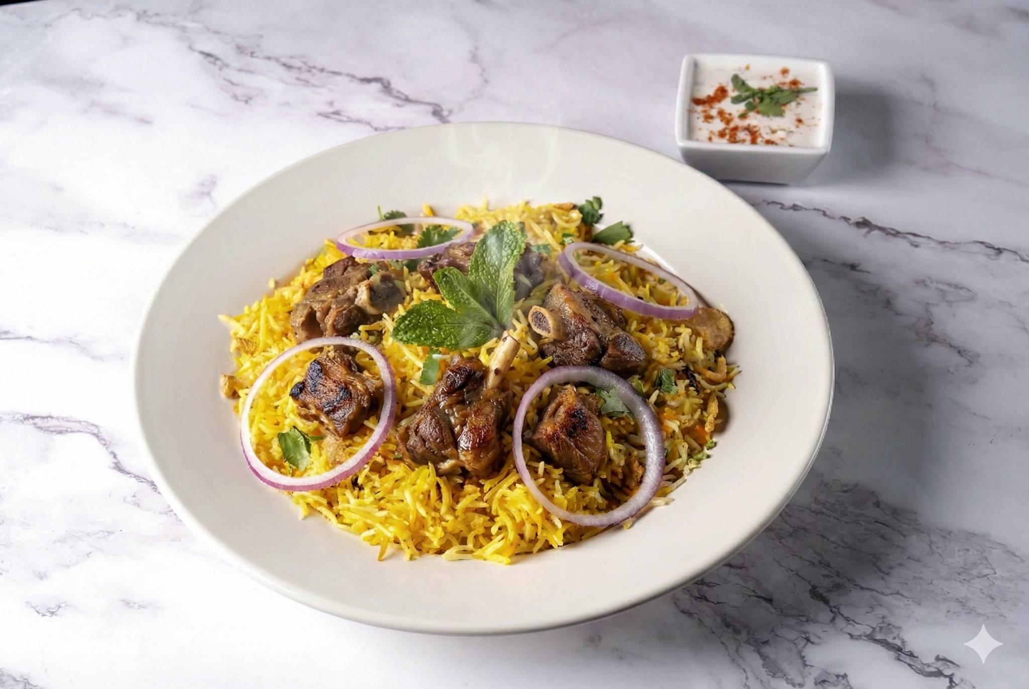 Goat Biryani.