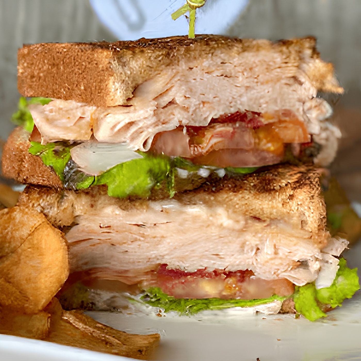 Turkey Club Sandwich.