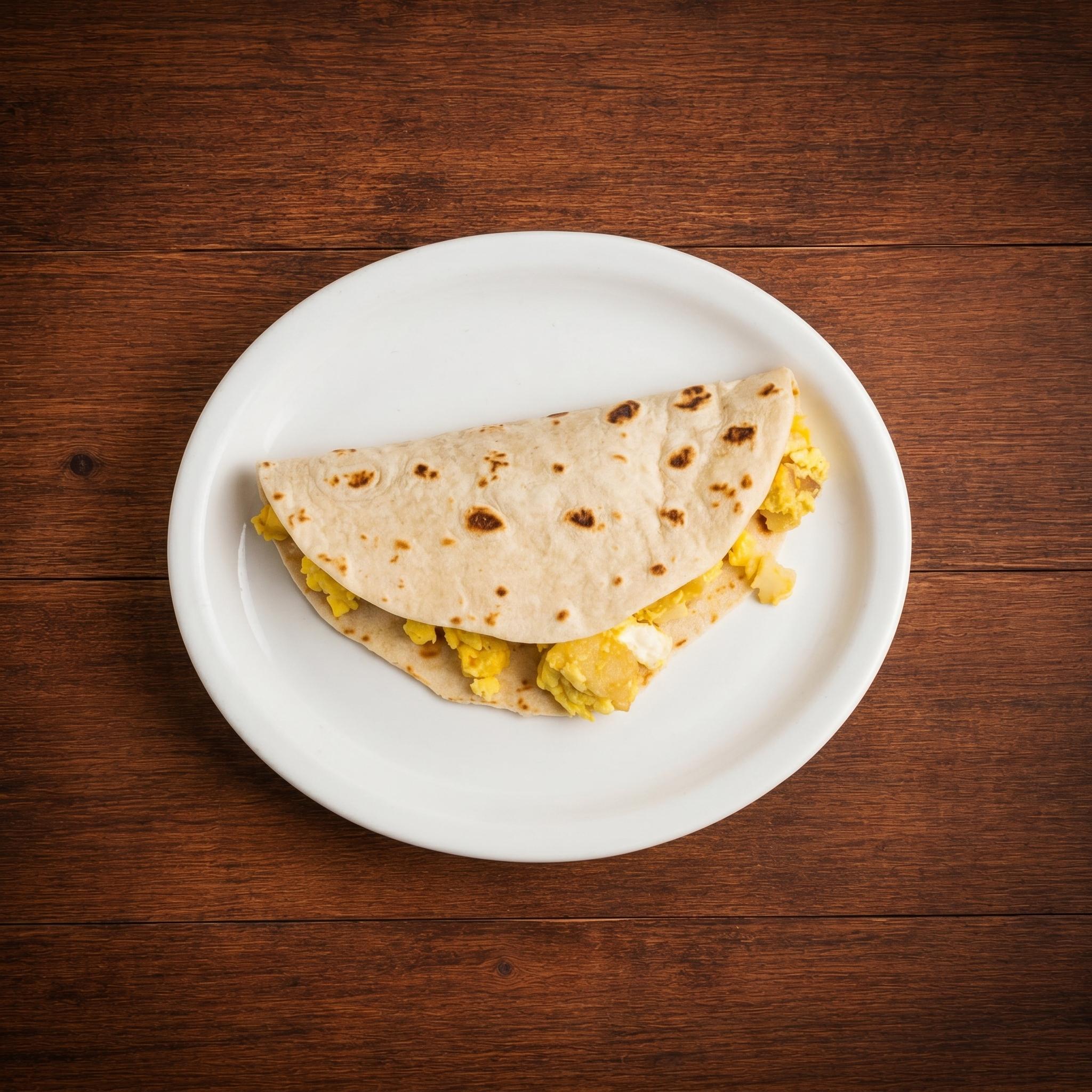 Potato egg taco.