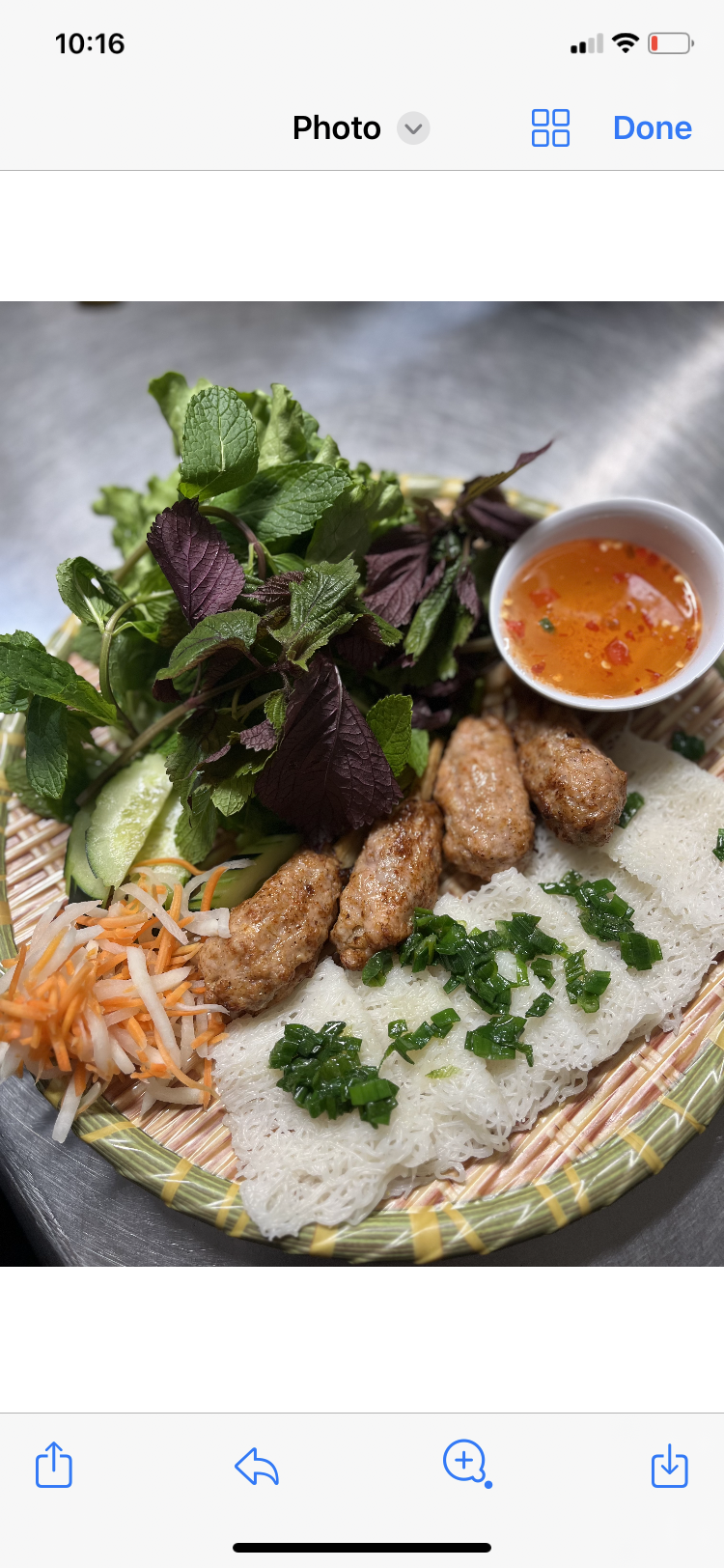Suger cane shrimp- banh hoi chao Tom.