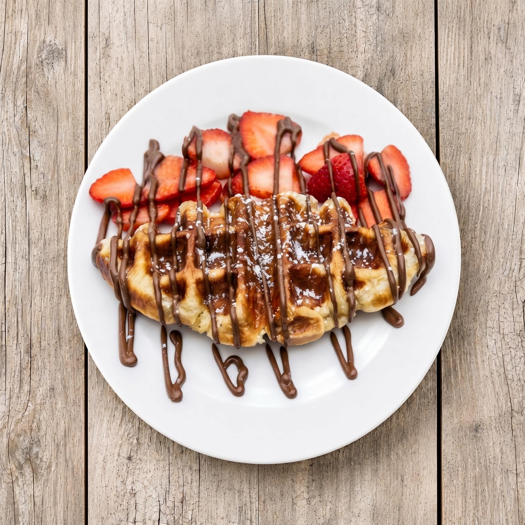 Nutella Strawberry Croffle.