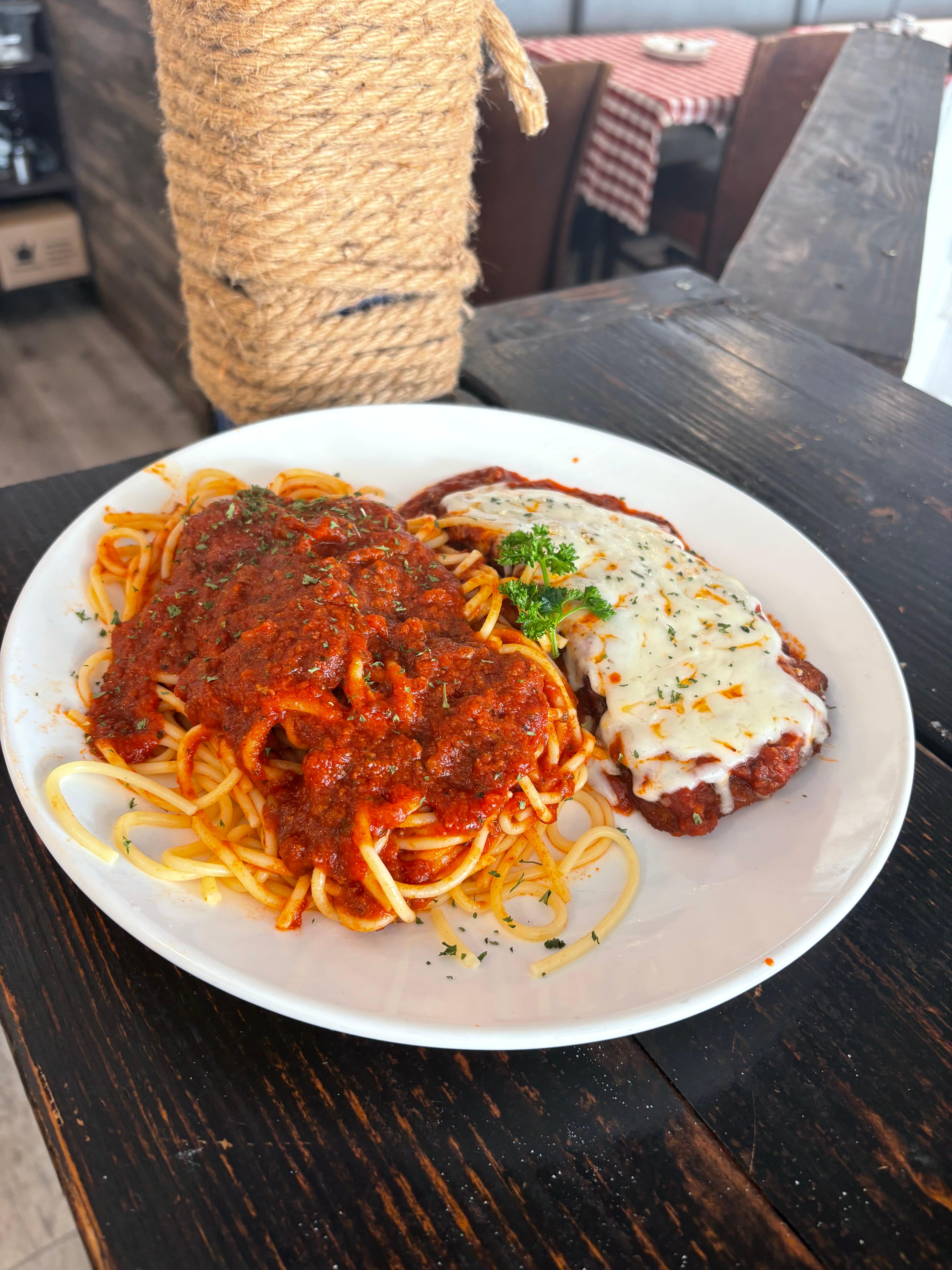 Chicken Parmigiana.