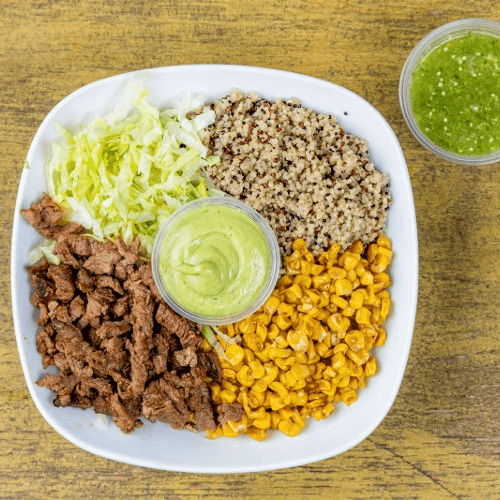 Carne Asada Quinoa Bowl.