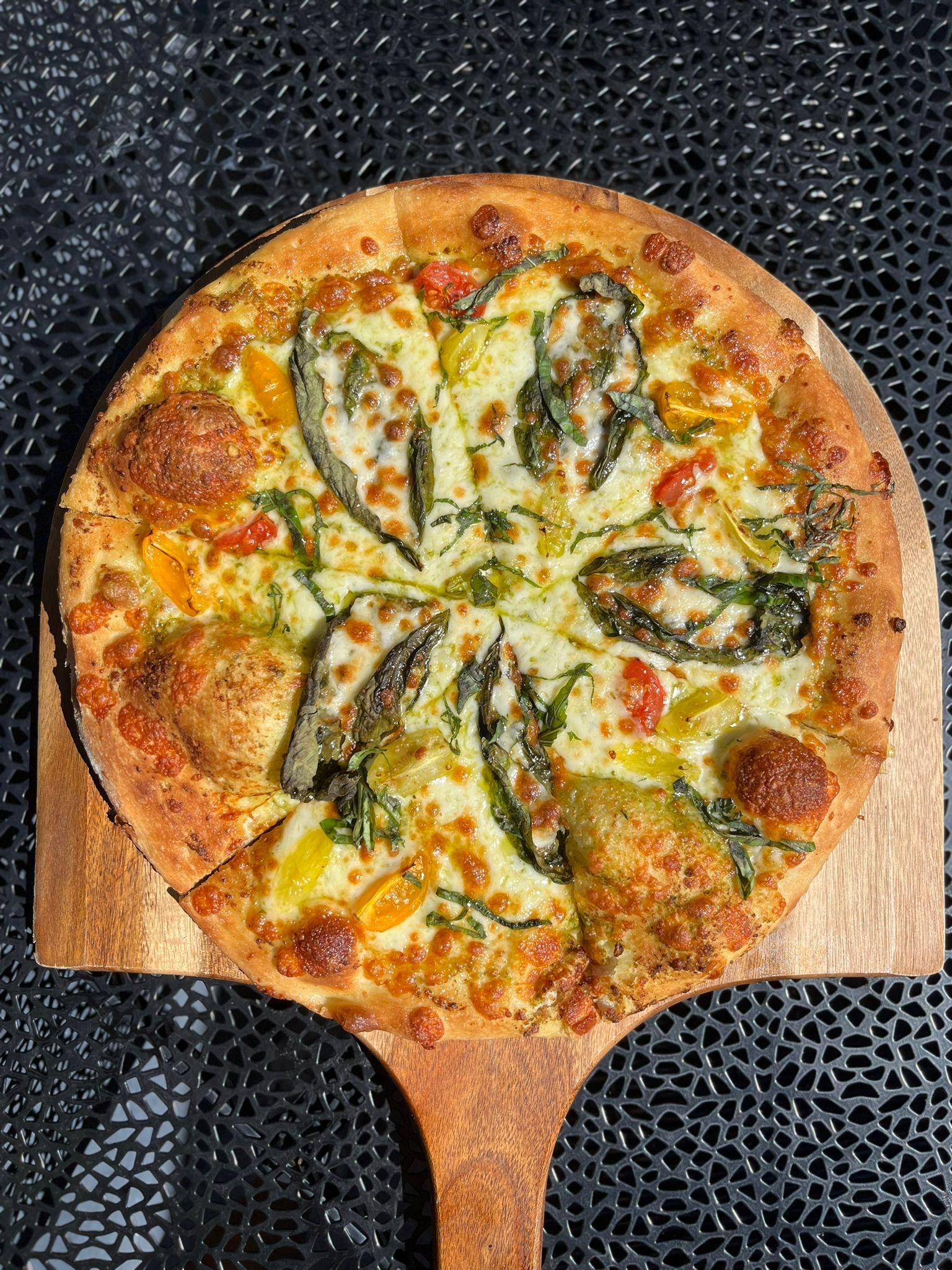 Basil Pesto Pizza.