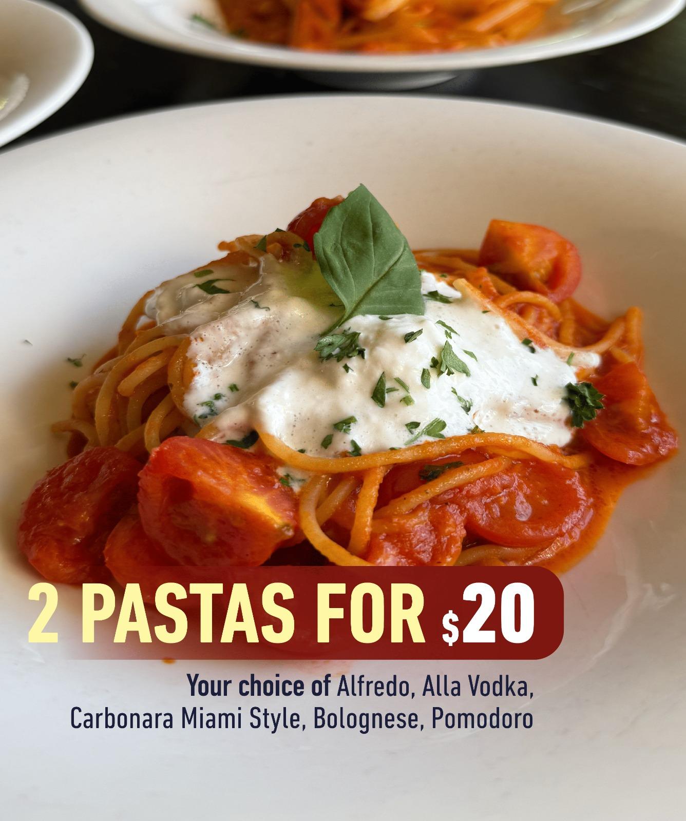 2 Pastas.