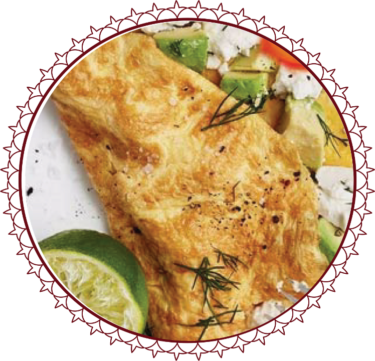 LEMON TOMATO OMELETTE.