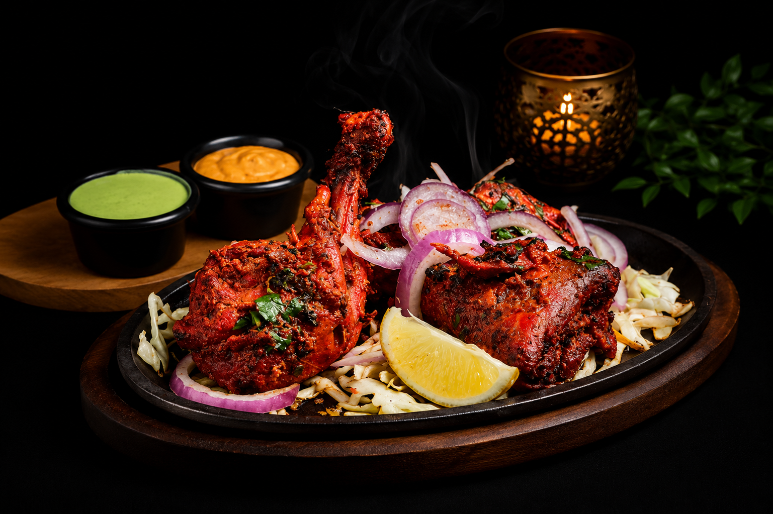 Half Tandoor Chicken.
