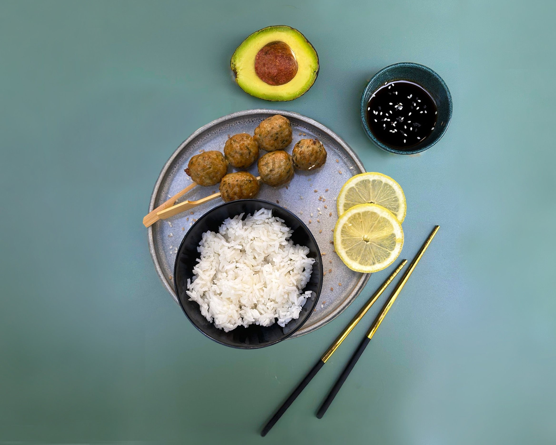 Yakitoris boulettes poulet