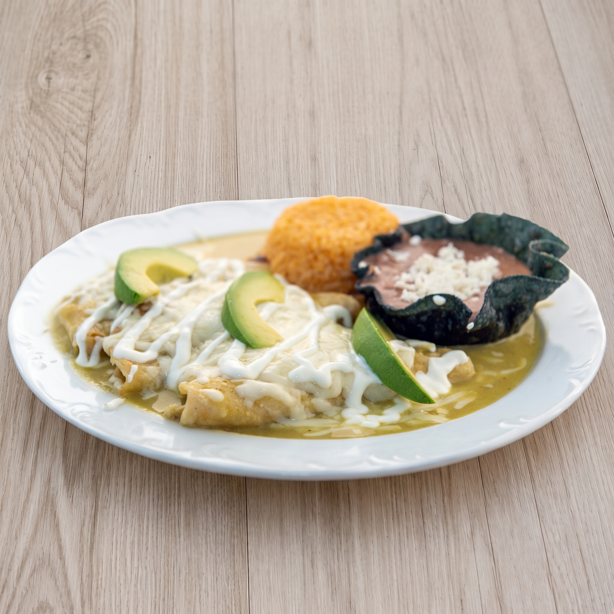 Enchiladas Suizas Plate.