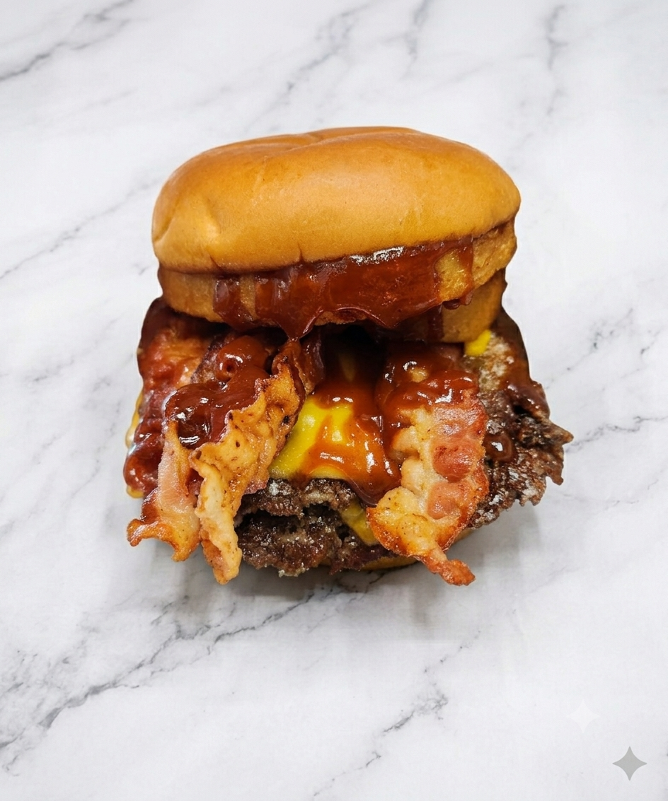 1/4 Lb. Bacon Western Wagyu Smash Cheeseburger.