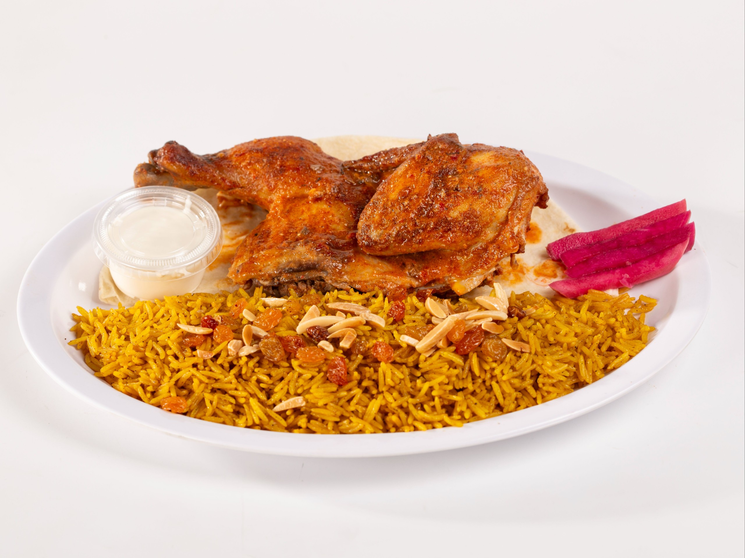 Roasted Chicken Plate / صحن دجاج مشوي.