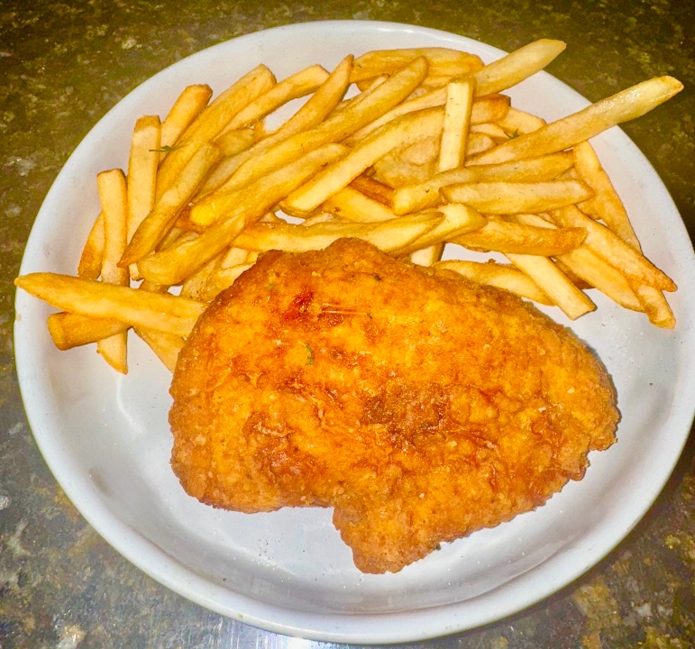 Chicken Cutlet And Fries.