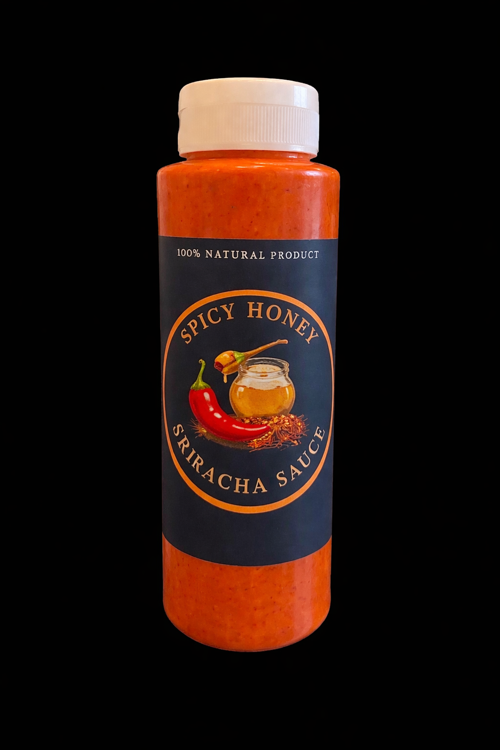 Bottle Spicy Honey Sriracha Sauce.