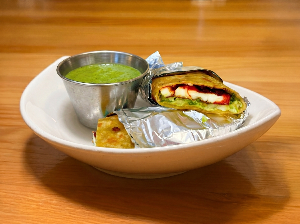 Paneer Tikka Kathi Roll.