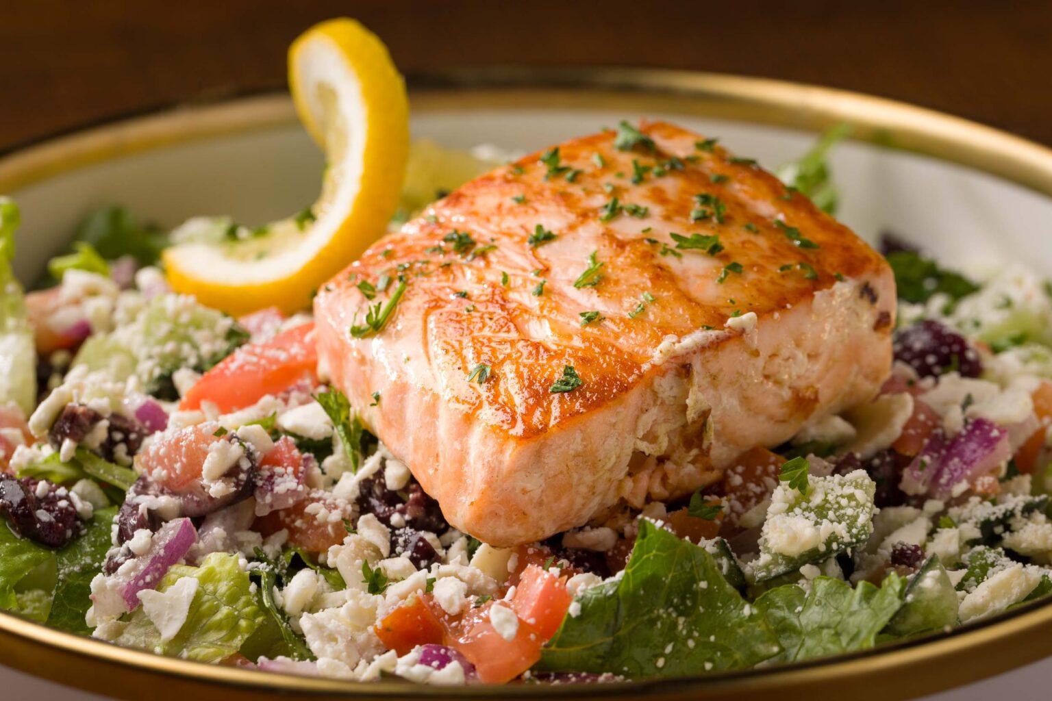 Salmon (Greek Way) Salad.