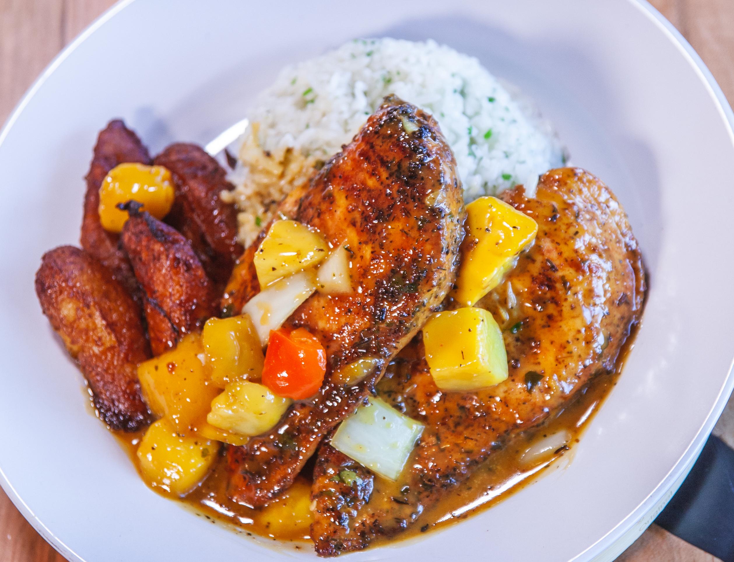 Blackened Mango Chicken.