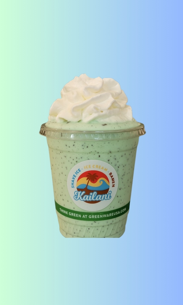 Mint Chocolate Chip Milkshake.