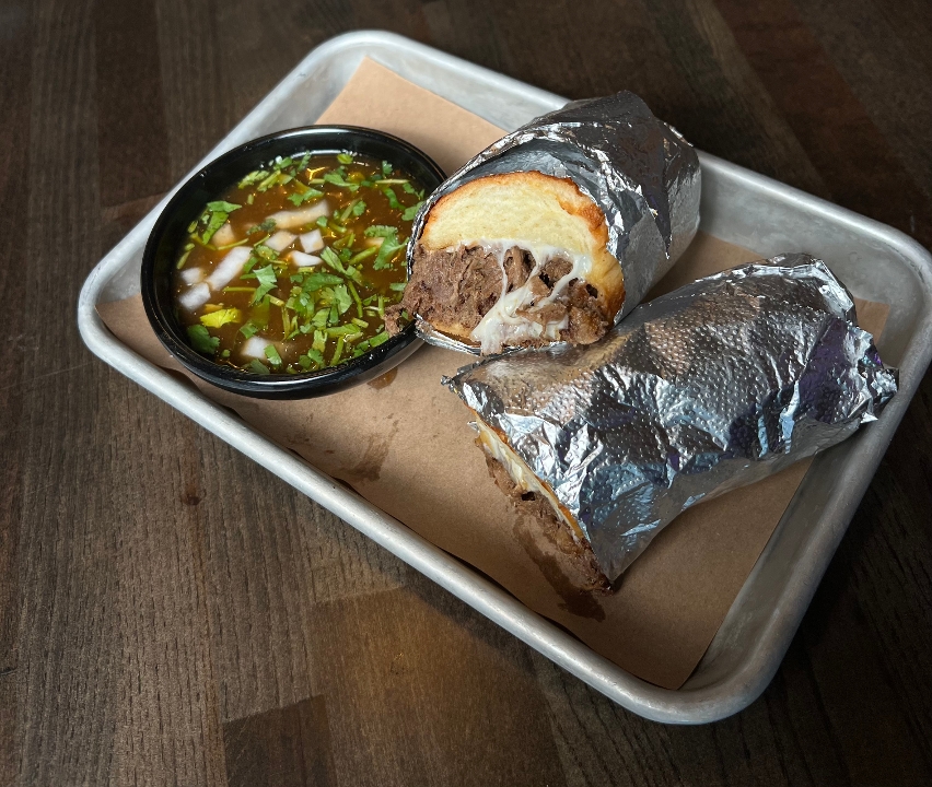 Queso Birria "French Dip".