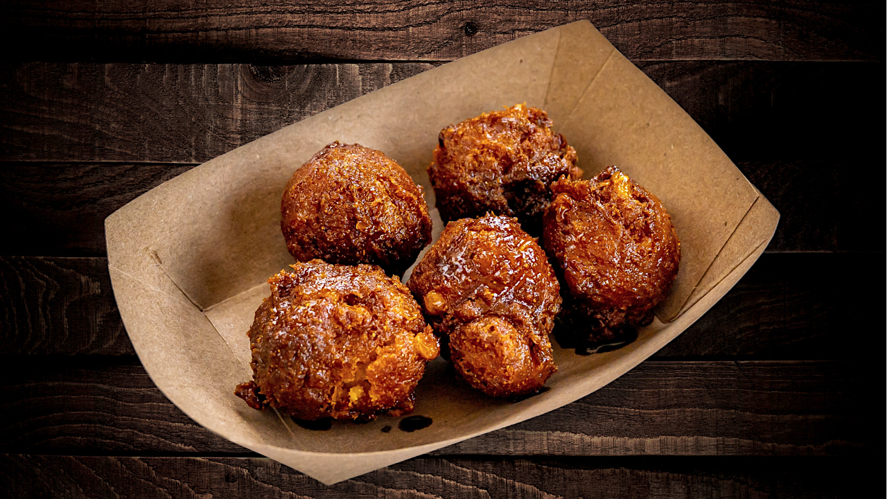 Hot Honey Glazed Hush Puppies.