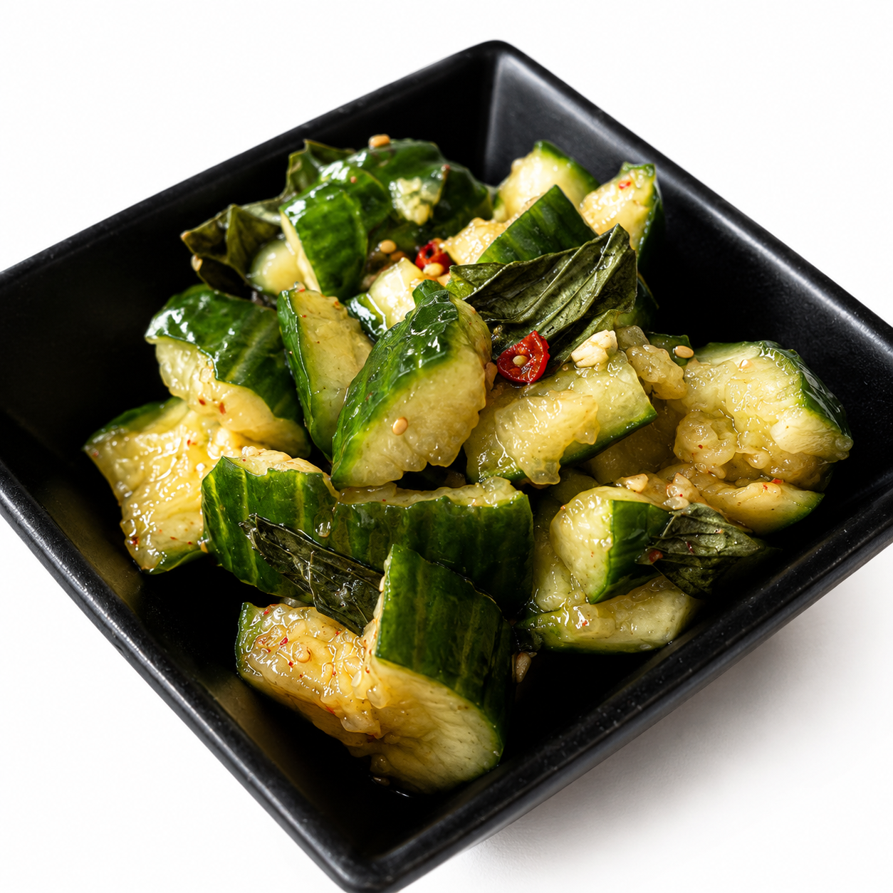 Smashed Cucumber Herb Salad.