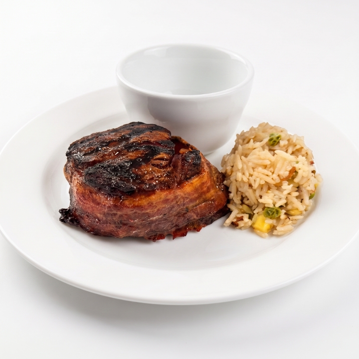 Bacon Wrapped Filet Mignon.