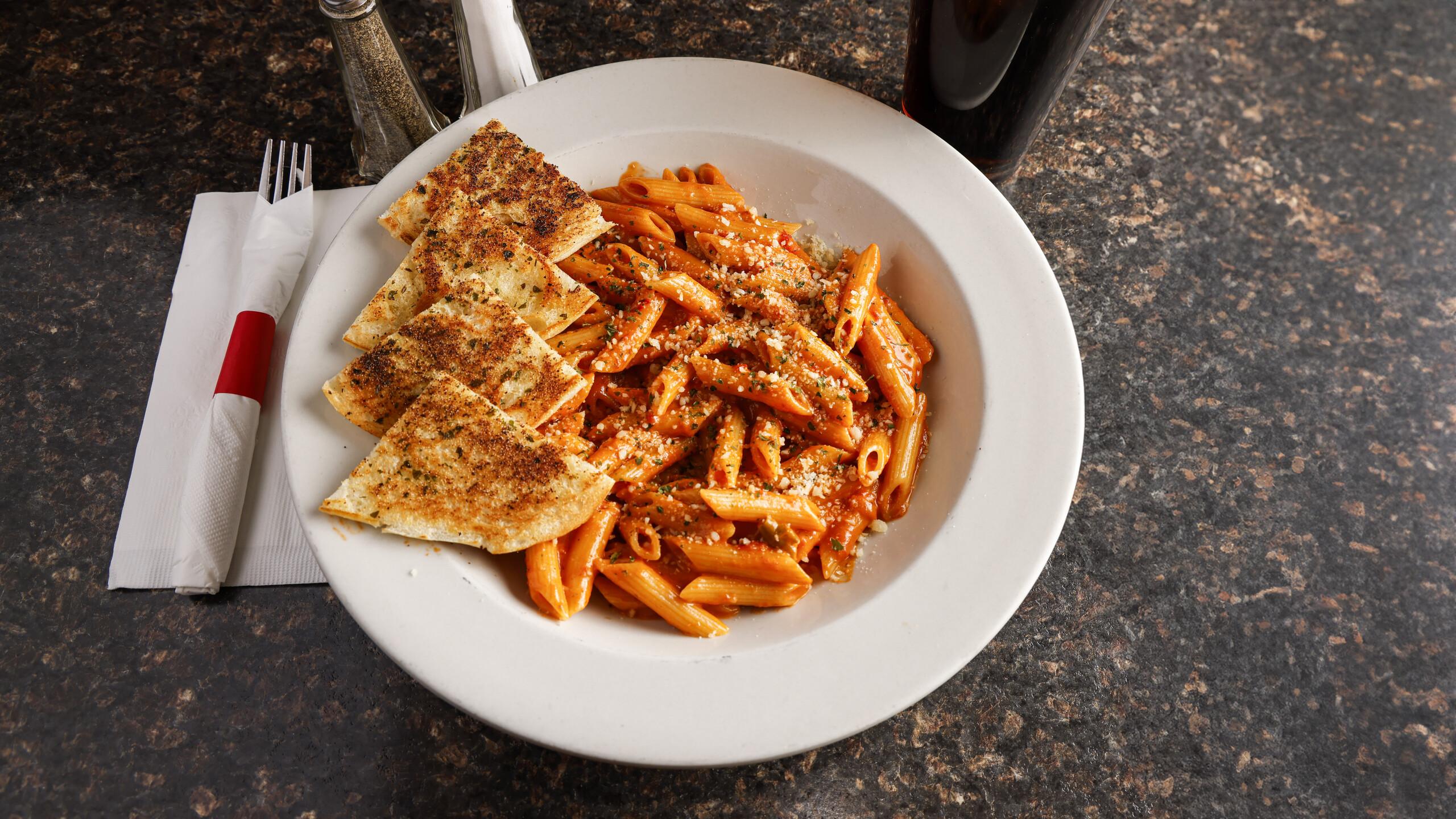 Penne Vodka Sauce.
