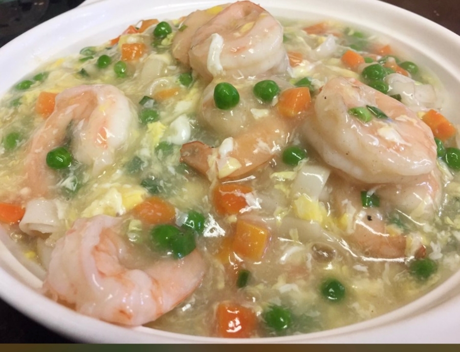 滑蛋虾河 139.Shrimp with Soft Egg Chow Funn.