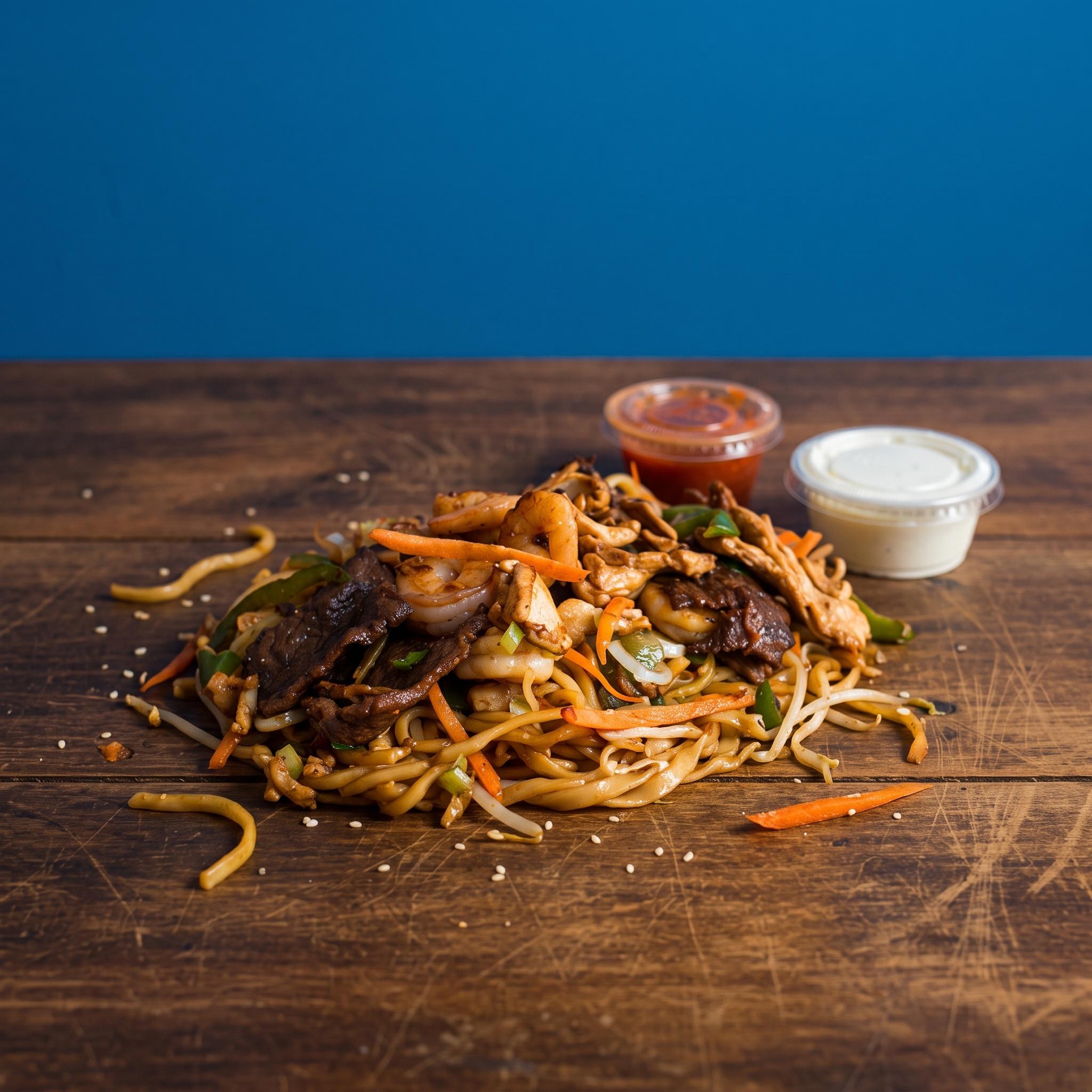 Large Darbars House Special Lo-Mein.