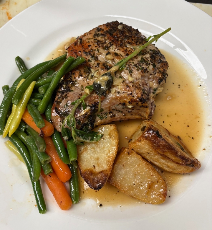 Pork Chop Oreganata.