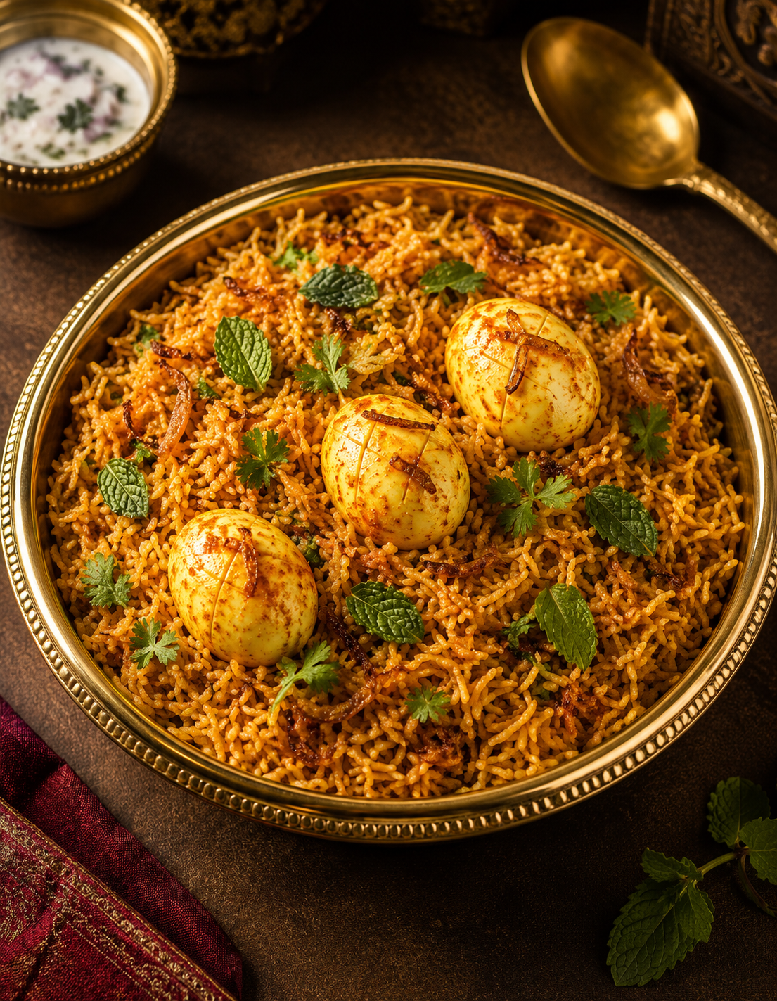 Anda (Egg) Biryani.