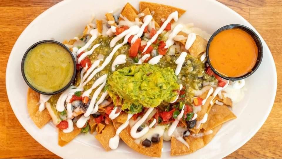 Ground beef nachos.