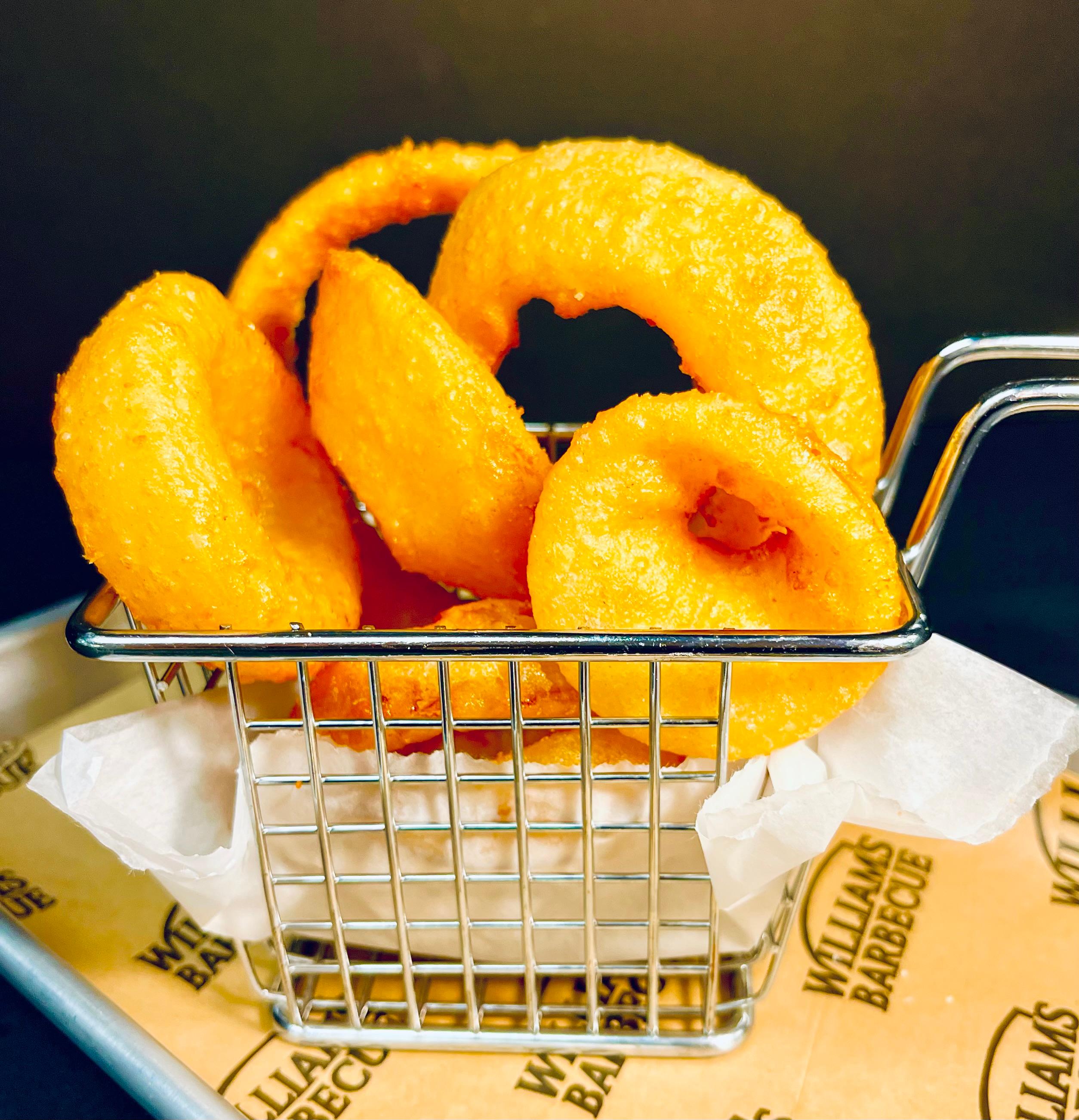 Beer Battered Onion Rings.
