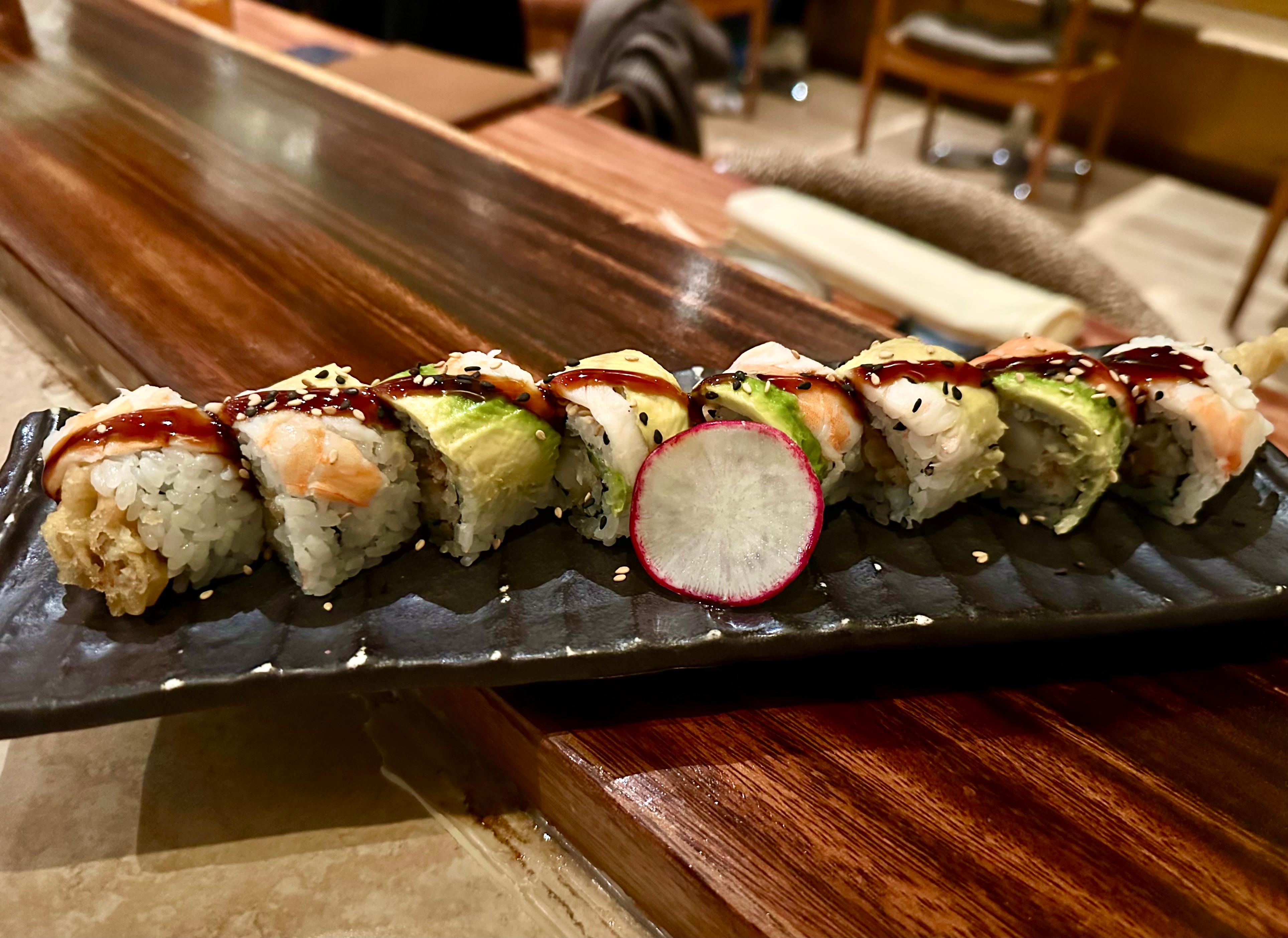 #12 Lobster Tempura Roll.