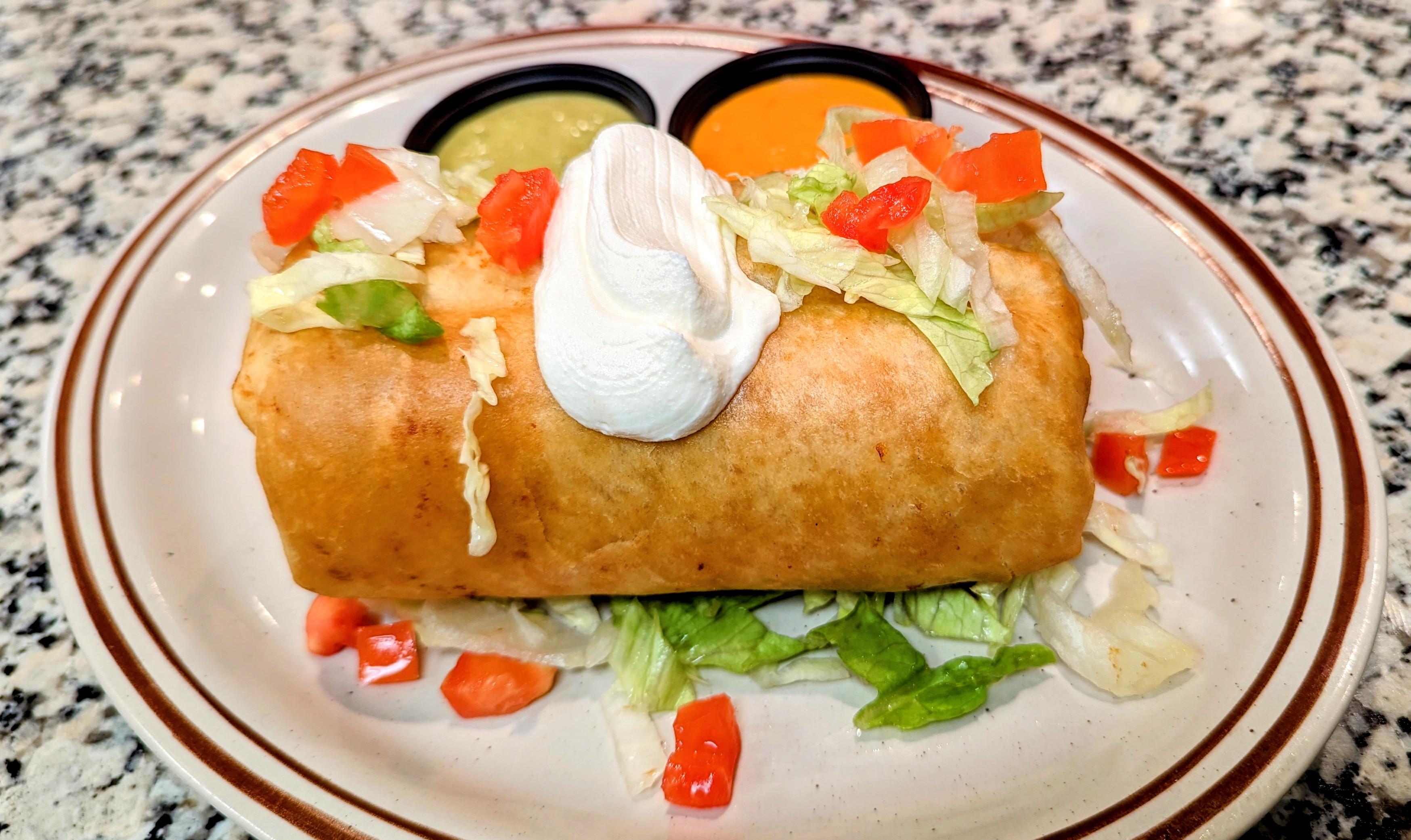 Ground Beef Chimichanga.
