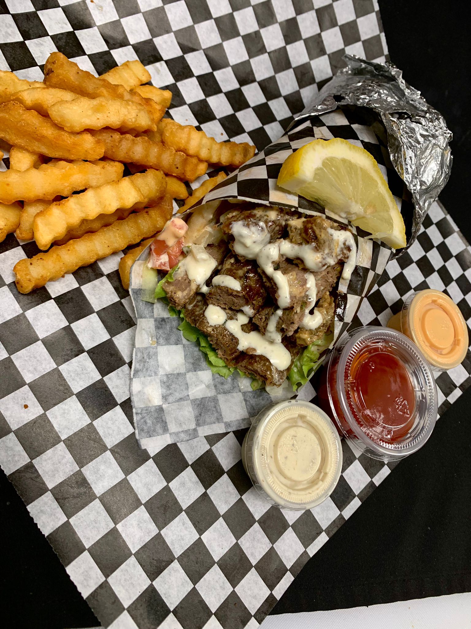 Chapli Kebab Pita Wrap.