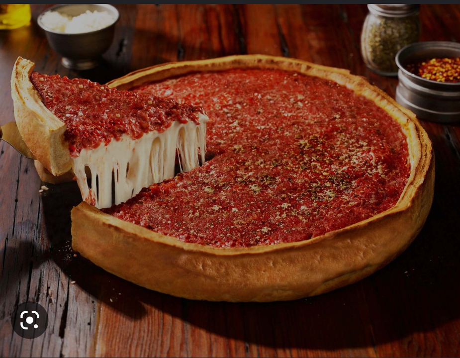 1 Topping Deep Dish Pizza.