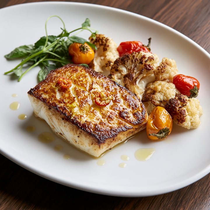 Pan-Seared Halibut.