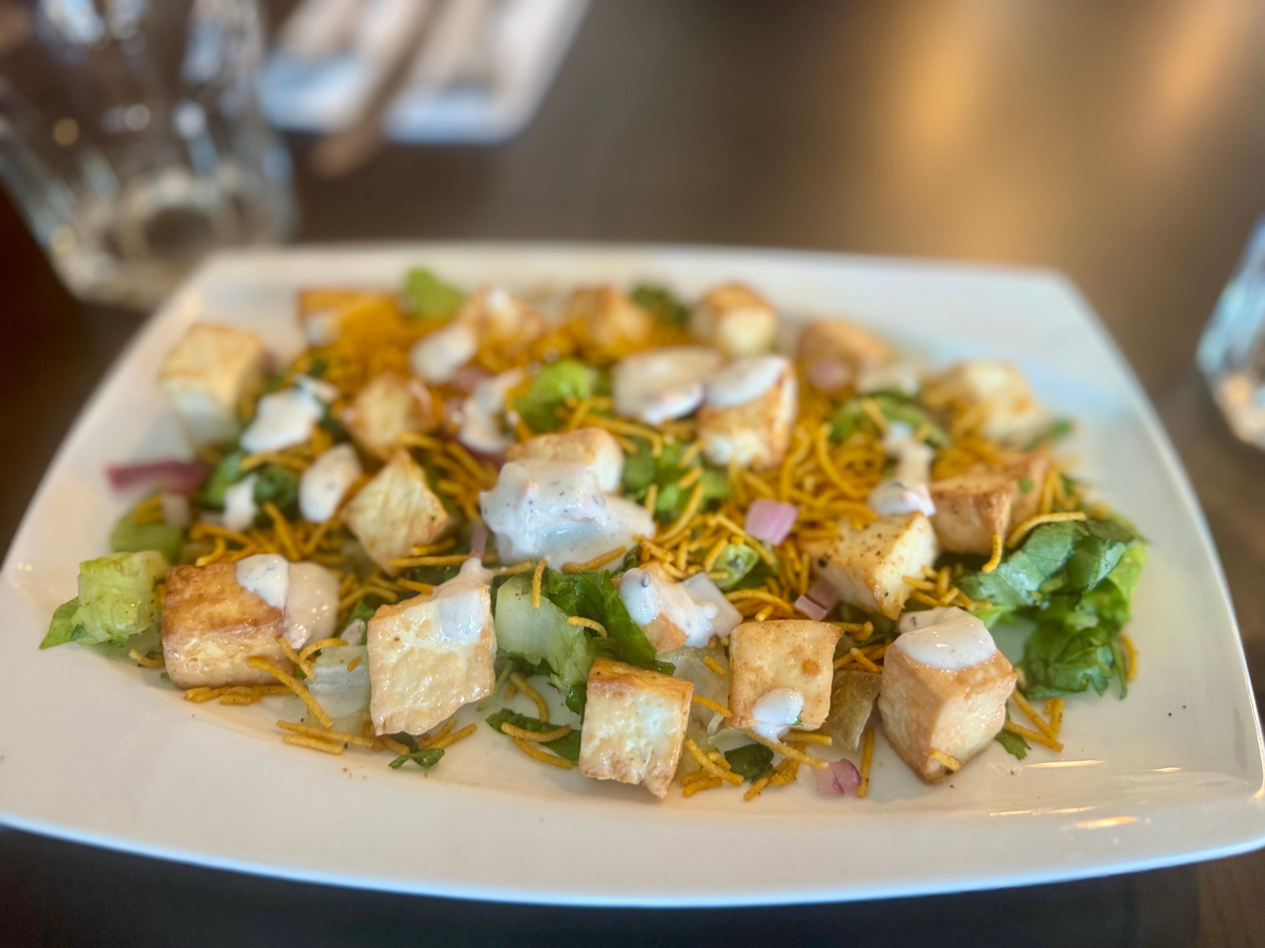 Paneer Salad & Shrimp.