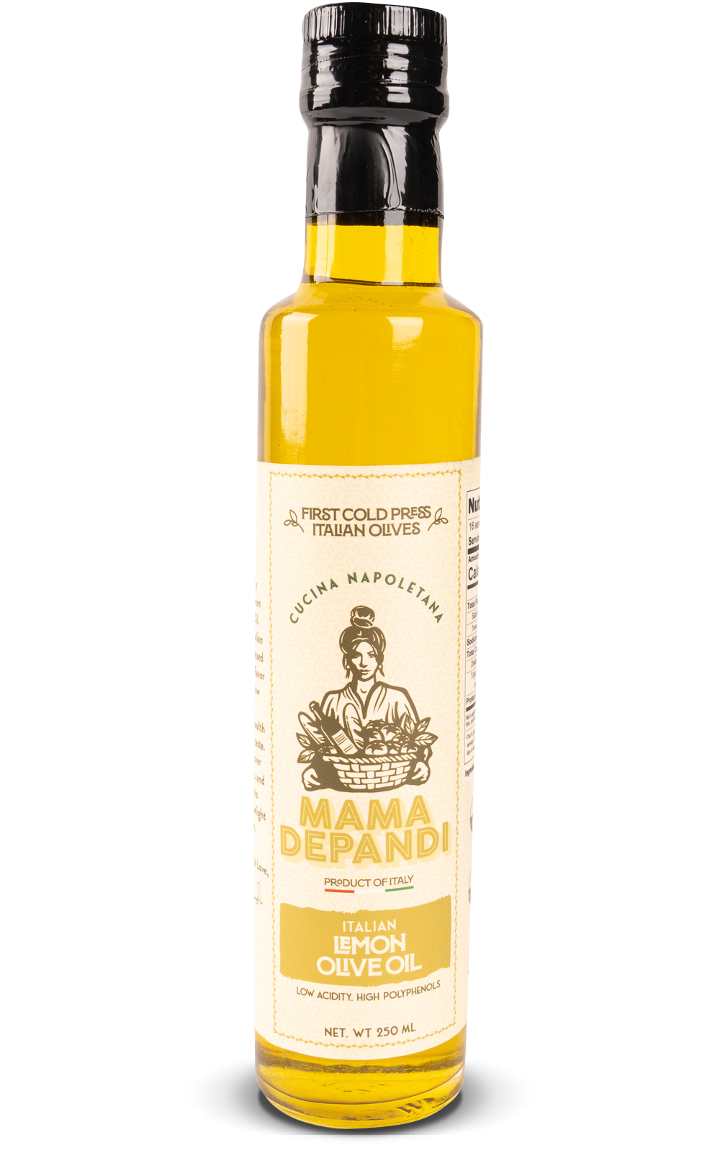 Mama DePandi Lemon Extra Virgin Olive Oil.