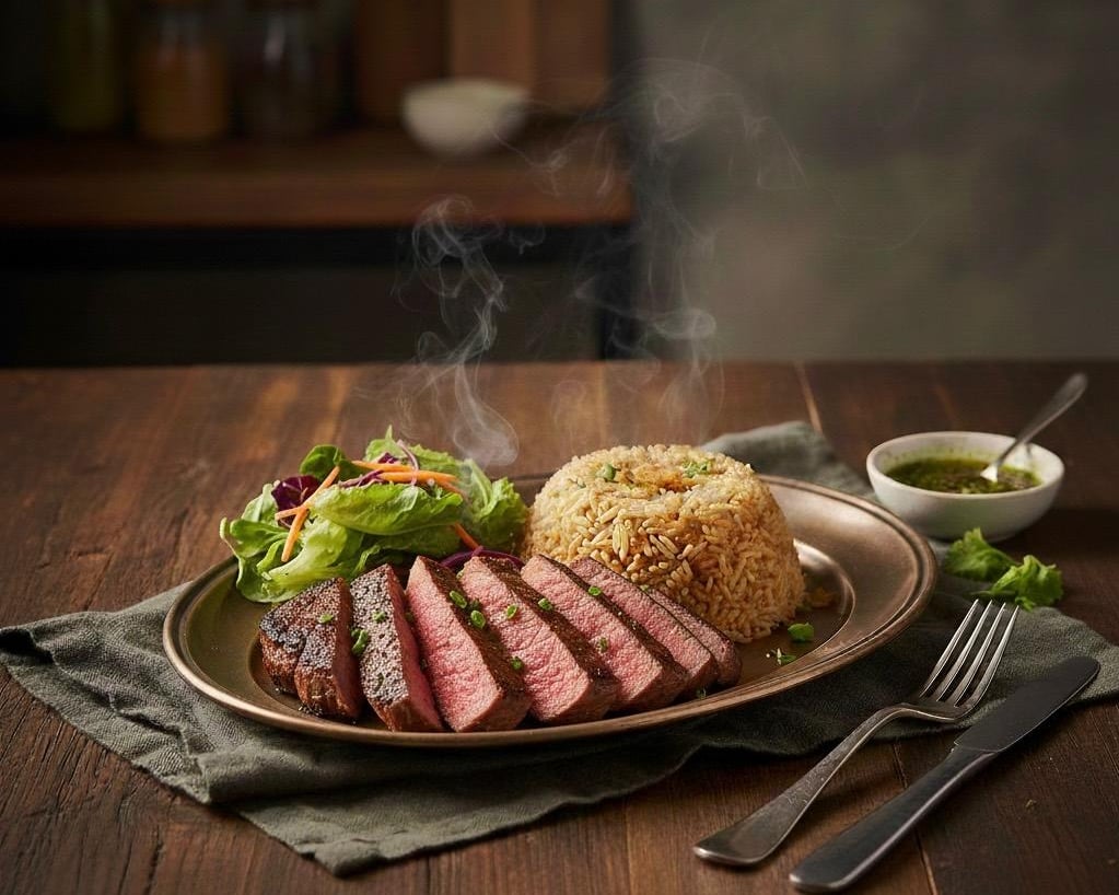 Garlic Fried Rice [Steak].