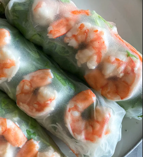 Shrimps Garden Rolls.